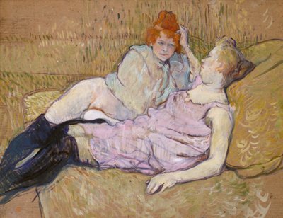 Kanepe, c.1894-96 (karton üzerine yağlı boya) by Henri de Toulouse Lautrec