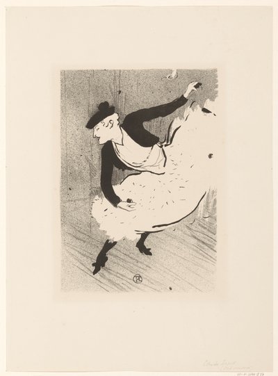 Portret van zangeres Edmee Lescot Edmee Leskot Kafe Konseri (dizi adı) by Henri de Toulouse Lautrec (signed by artist)