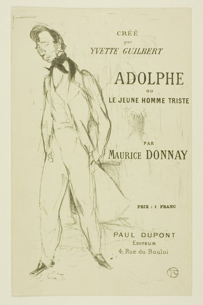 Adolphe—Üzgün Genç Adam by Henri de Toulouse Lautrec