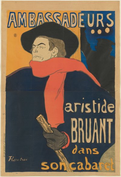 Elçiler: Aristide Bruant by Henri de Toulouse Lautrec