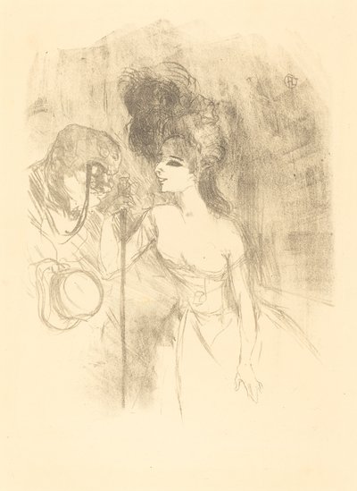 Anna Held ve Baldy (Anna Held ve Baldy) by Henri de Toulouse Lautrec