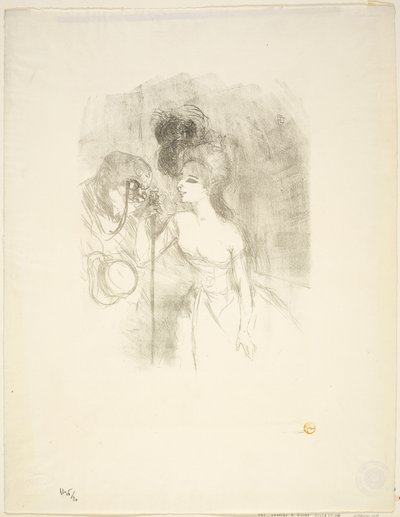 Anna Tutulan ve Kel by Henri de Toulouse Lautrec