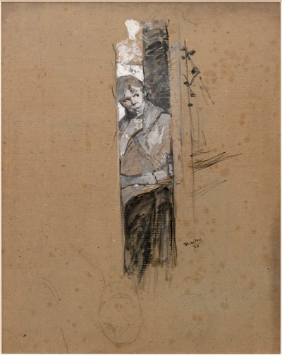 Sahne Arkasında veya Dansçıda by Henri de Toulouse Lautrec