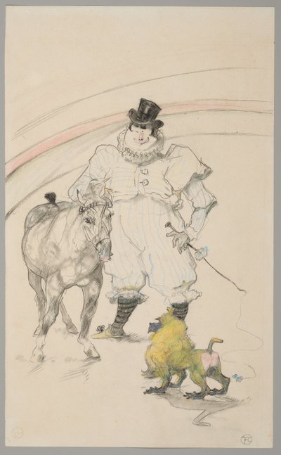Sirkte: Eğitilmiş Midilli ve Babun by Henri de Toulouse-Lautrec
