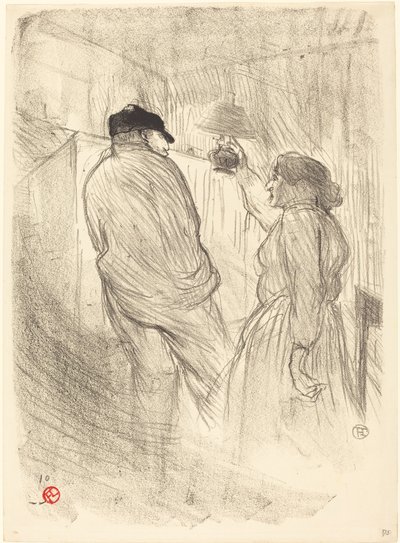 Theatre-Libre'de: "L'éveil"de Antoine by Henri de Toulouse Lautrec