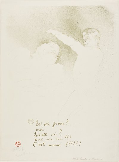 Çeşitlerde: Matmazel Lender ve Brasseur by Henri de Toulouse Lautrec