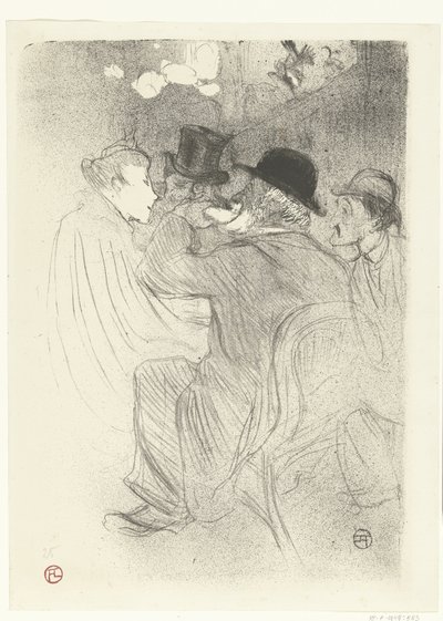 Moulin Rouge Au Moulin rouge kafesinde ziyaretçiler. Kaba! Kaba sorma! by Henri de Toulouse Lautrec