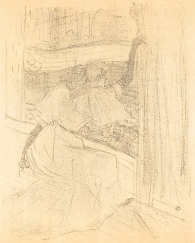 Seyircinin önünde eğilmek (Saluant le public) by Henri de Toulouse Lautrec