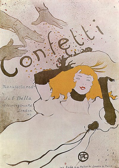 Konfeti, 1893. by Henri de Toulouse Lautrec
