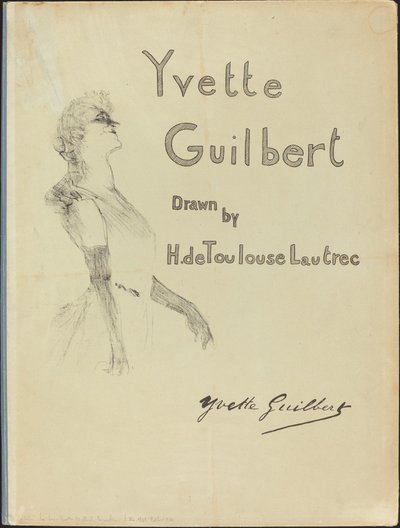 Kapak, Yvette Guilbert by Henri de Toulouse Lautrec