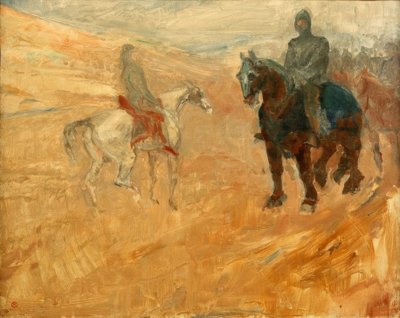 Zırhlı İki Şövalye by Henri de Toulouse Lautrec