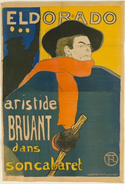 El Dorado: Aristide Bruant by Henri de Toulouse Lautrec