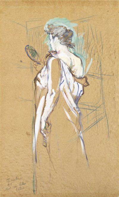 Elles - elinde aynayla, 1896 by Henri de Toulouse Lautrec