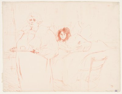 Elles: Tepsi Taşıyan Kadın, Mme. Baron ve Mlle. popo by Henri de Toulouse Lautrec