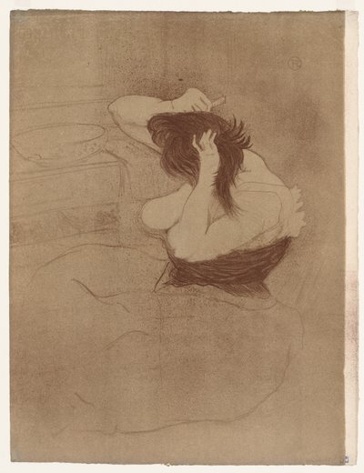 Elles: Saçını Taranan Kadın by Henri de Toulouse Lautrec