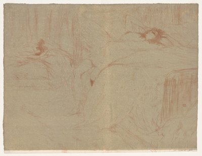 Elles: Sırtüstü Yatan Kadın by Henri de Toulouse Lautrec