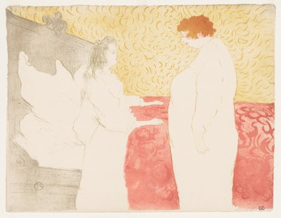 Elles: Yataktaki Kadın, 1896. by Henri de Toulouse Lautrec
