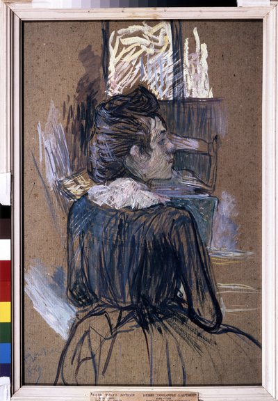 Penceredeki kadın. Çizim Henri de Toulouse-Lautrec (Toulouse Lautrec) by Henri de Toulouse Lautrec