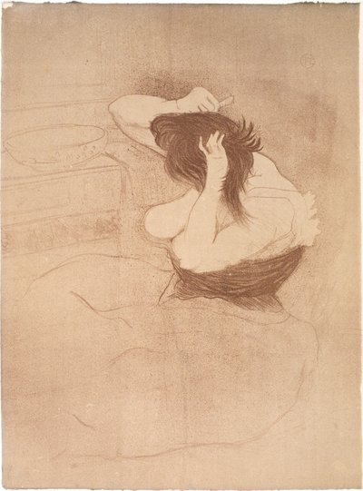 Saçını Taranan Kadın, Saç Modeli by Henri de Toulouse Lautrec