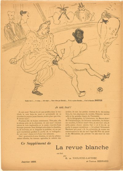Footit ve Chocolat (Footit et Chocolat) [sol rekto] by Henri de Toulouse Lautrec