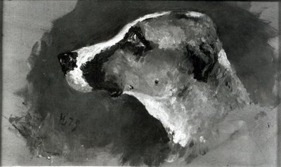 Head of a Dog with Short Ears, 1879 by Henri de Toulouse Lautrec