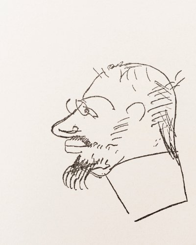Henri Toulouse-Lautrec. Kendi portresi. by Henri de Toulouse Lautrec