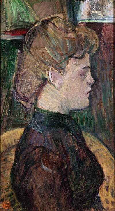 Hélène V. Juliette Vary, 1888 (oil on wood) by Henri de Toulouse Lautrec