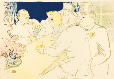 İrlanda ve Amerikan Barı, rue Royale, 1896. by Henri de Toulouse Lautrec