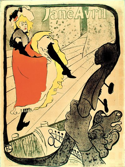 Jane Avril, 1893., 1893. by Henri de Toulouse Lautrec