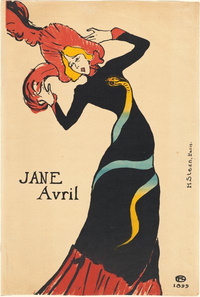 Jane Avril, 1899. by Henri de Toulouse Lautrec