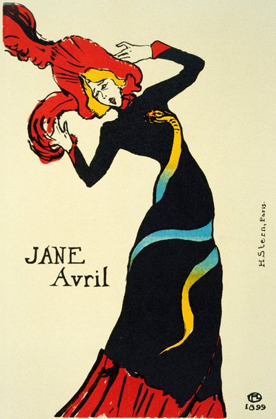 Jane Avril, 1899. by Henri de Toulouse Lautrec