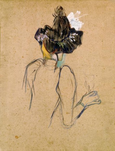 Jane Avril arkadan görüldü by Henri de Toulouse Lautrec