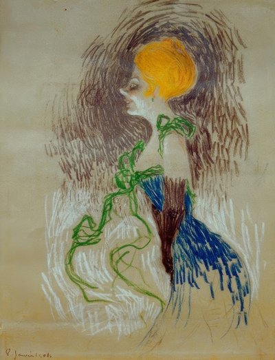 eldivenli genç kadın by Henri de Toulouse Lautrec