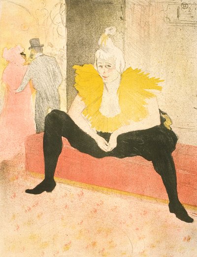 Oturan Palyaço, Bayan Cha-U-Kao by Henri de Toulouse Lautrec