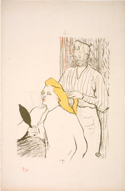 Saç modeli. Ücretsiz Tiyatro programı by Henri de Toulouse Lautrec
