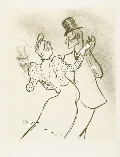 La Goulue ve Valentin la Desossee. Toulouse-Lautrec