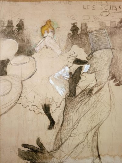 La Goulue ve Kemiksiz Valentin by Henri de Toulouse Lautrec