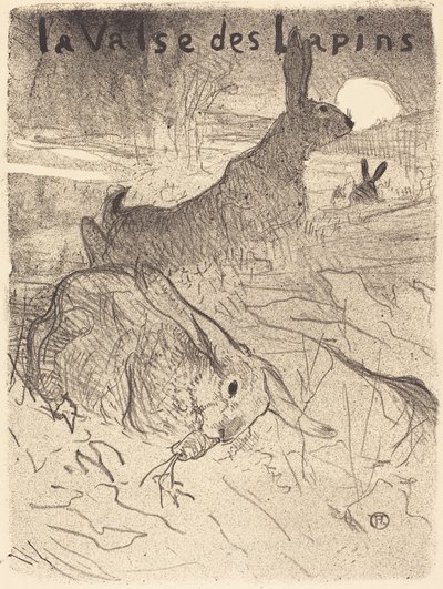 Tavşanların Valsi, 1895. by Henri de Toulouse Lautrec