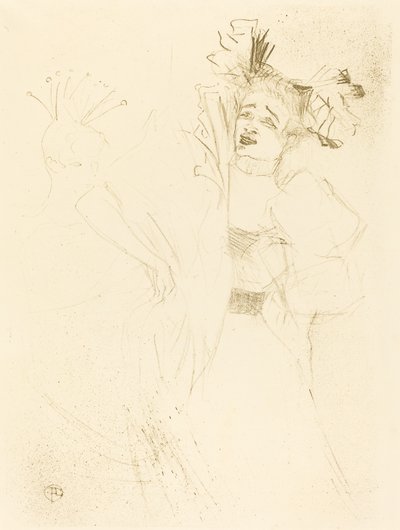 Borç Veren Tam Yüz "Chilperic"te (Lender de face dans "Chilpéric") by Henri de Toulouse Lautrec