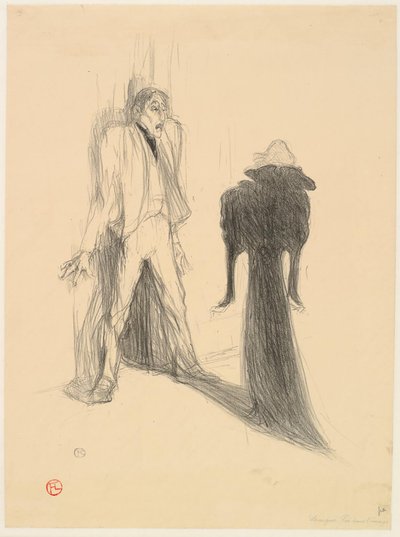 L'Image'da Lugné Poë ve Berthe Bady by Henri de Toulouse-Lautrec