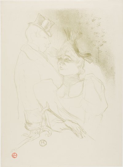 Matmazel Borç Veren ve Baron by Henri de Toulouse Lautrec