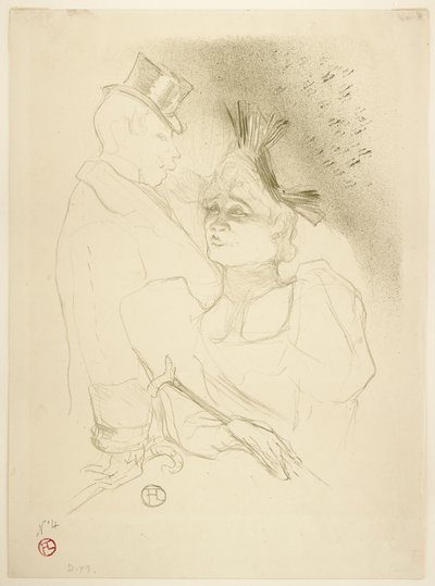 Matmazel Borç Veren ve Baron by Henri de Toulouse Lautrec