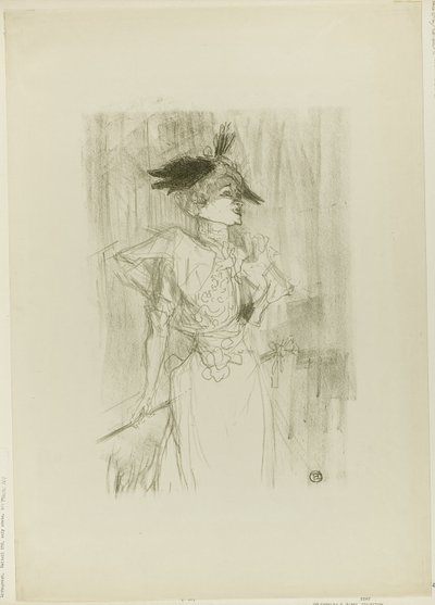 Matmazel Marcelle Borç Veren, Ayakta by Henri de Toulouse Lautrec