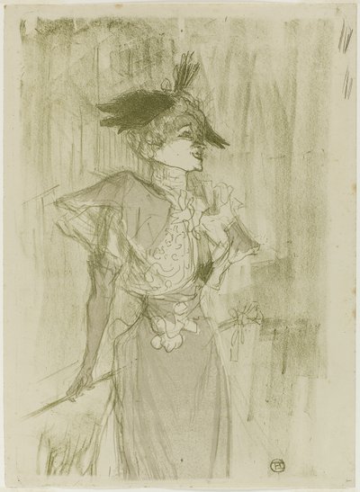 Matmazel Marcelle Borç Veren, Ayakta by Henri de Toulouse Lautrec