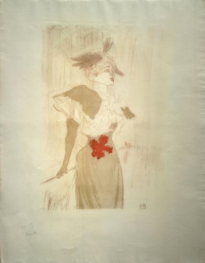 Bayan Marcelle Lender, ayakta by Henri de Toulouse Lautrec