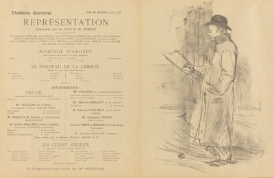 Gümüş Düğün, Özgürlük Yükü, Ciddi Bir Müşteri [recto], 1897. by Henri de Toulouse Lautrec