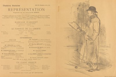 Gümüş Düğün, Özgürlük Yükü, Ciddi Bir Müşteri [recto], 1897. by Henri de Toulouse Lautrec