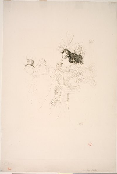 Bayan May Belfort veya İrlanda Amerikan Barı, Rue Royale by Henri de Toulouse Lautrec