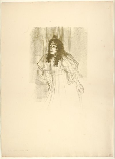 Saçlı Bayan May Belfort by Henri de Toulouse Lautrec