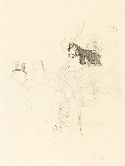 İrlanda ve Amerikan Barında Miss May Belfort, rue Royale Miss Belfort Belfort au Irish..., 1895. by Henri de Toulouse Lautrec